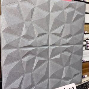 دیوارپوش 70*70 سانت کریستال نقره ای پشت چسب دار